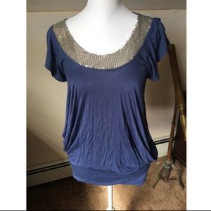 Blue reed women’s blue blouse size Medium